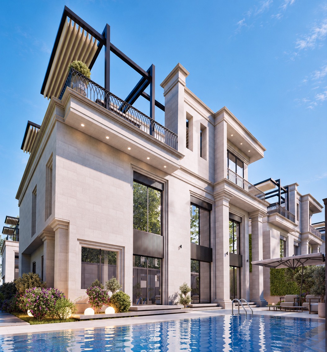 Artist's impression of a 1899 Lavington townhouse with optional swimming pool