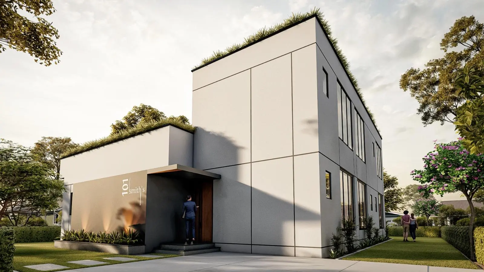 Artist's impression of an Awali Estate maisonette, front view