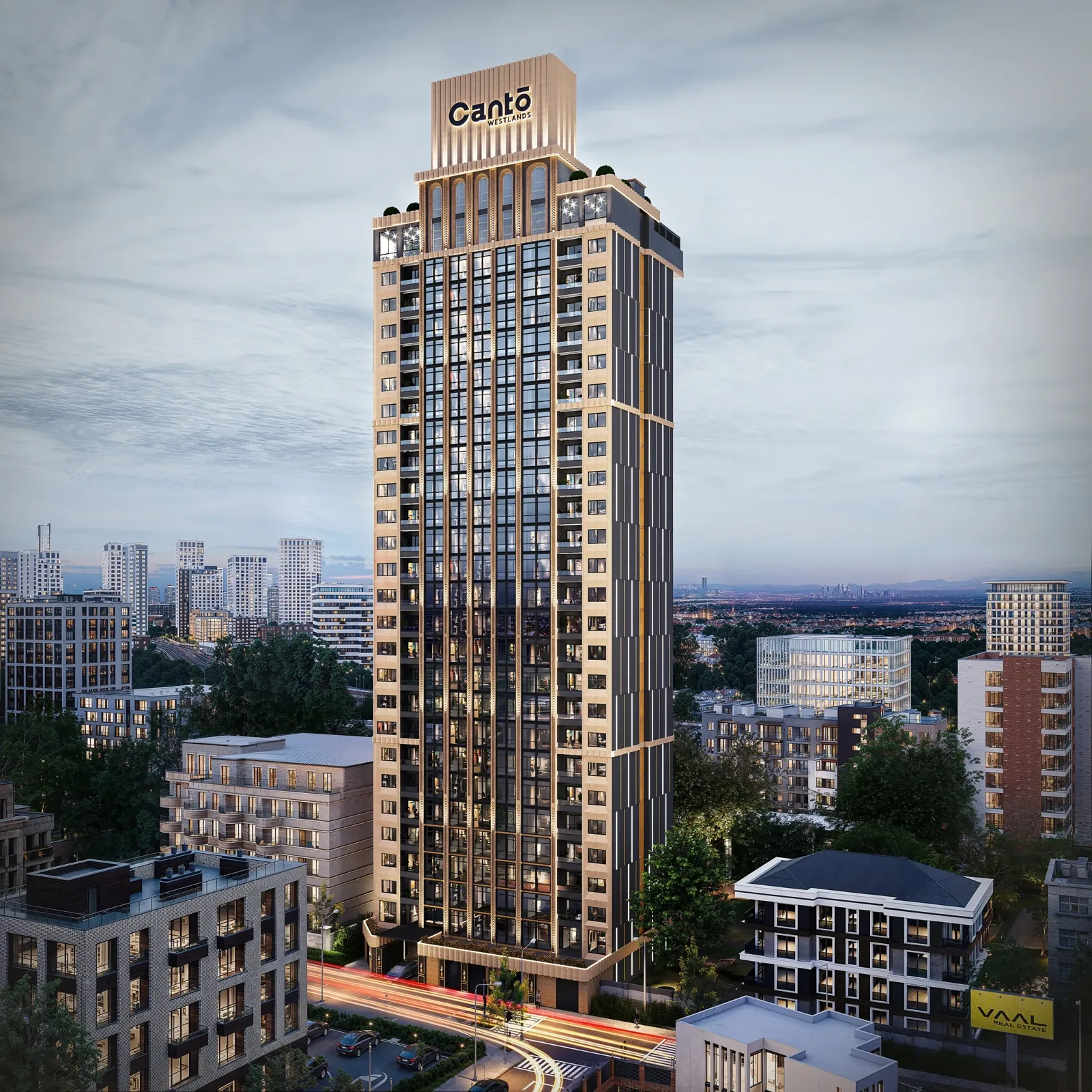 Artist's impression of the CANTO Westlands apartment exterior
